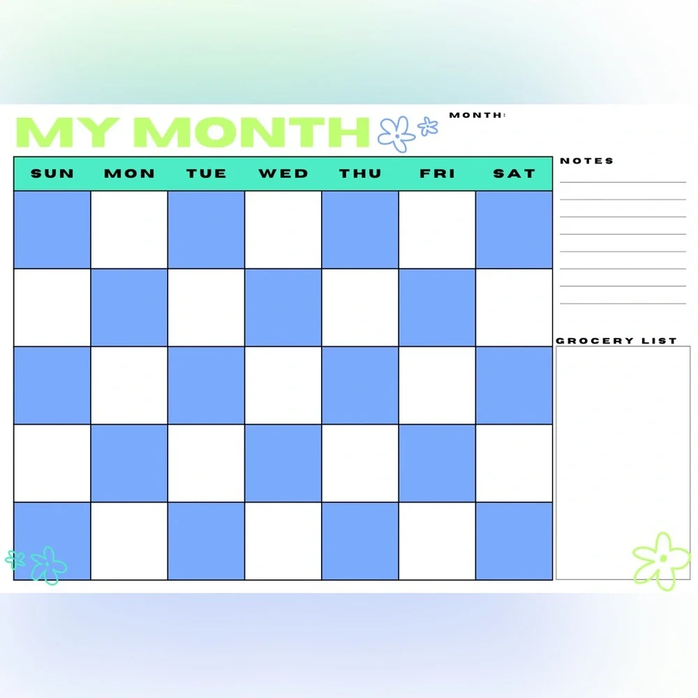 Multi color Fridge calendar 20x14